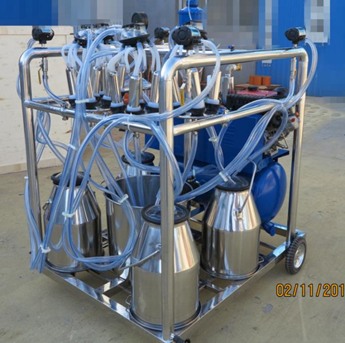 Stainless Steel 4 Bucket Milking Machine With 1440 r / Min Motor Speed