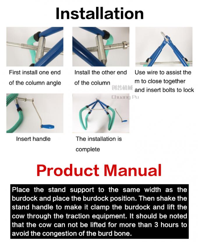 Cow hip lifter, rear hip lift, hip lifting cow bar , cow harness for