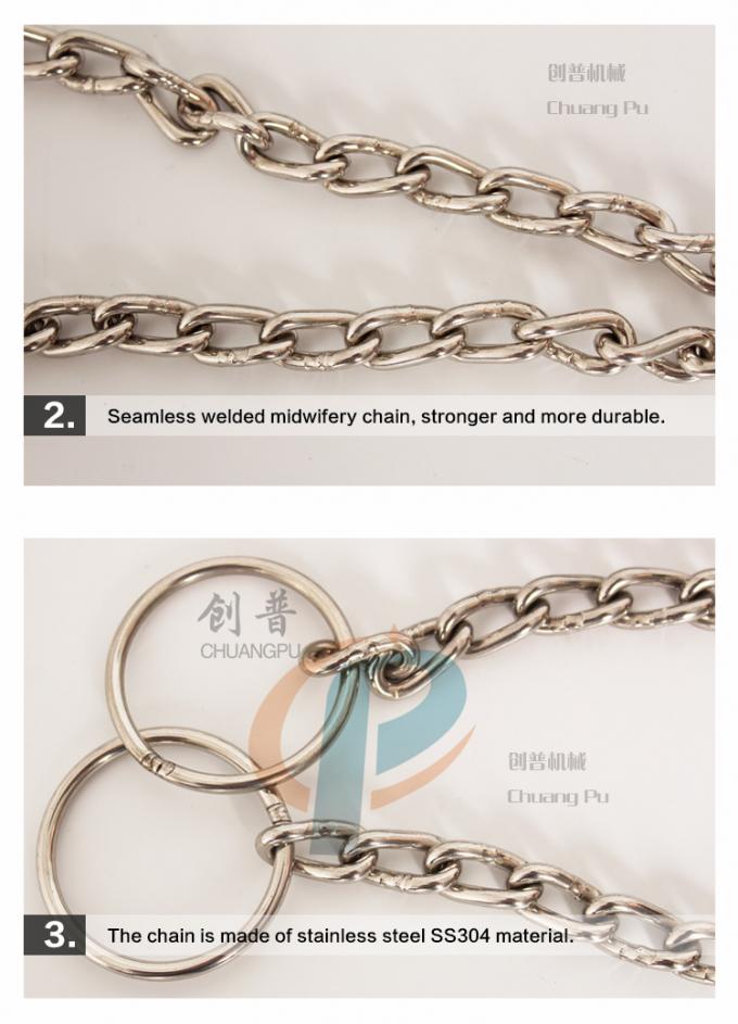 Obstetrical chains, calf ob chains, calf birthing chains, stainless