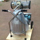Single Bucket Portable Vacuum Pump Milking Machine With 250 l / Min Vacuum Pump Capacity