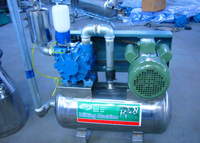 Pail Barrel Plastic Mobile Milking Machine With 250L Vacuum Pump Set