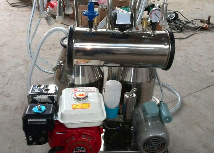 Cows and Goat Mobile Milking Machine with Both Electric and Gasoline Motor , CE Certificate Approved