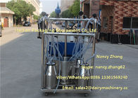 2.2kw Vacuum Cow Breast Mobile Milking Machine With 4 Cluster Group