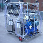 Diesel Engine Eletric Motor Mobile Sheep Milking Machine 550 l / Min Vacuum Pump Capacity