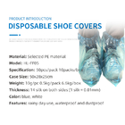 Anti Skid Disposable Waterproof Boot Covers Thickened Silicone Rubber For Adult Students