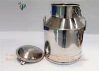 20L 5.25 Gallon stainless steel milk can, lockable milk container for farm, dairy milk bcuekt