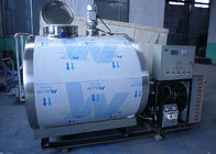 1000L Manual / Automatic Milk Cooling Tank Horizontal Vacuum Milk Chiller