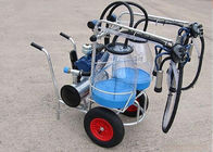 25L Goats Mobile Milking Machine With Transparent Bucket , Single / Double