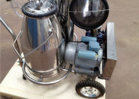 Two Buckets Mobile Milking Machine , Vacuum Pump Dairy Milking Equipment