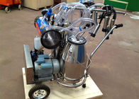 Popular Cows / Goats Milking Machine with 2 Stainless Steel Buckets , 250L Vacuum Pump