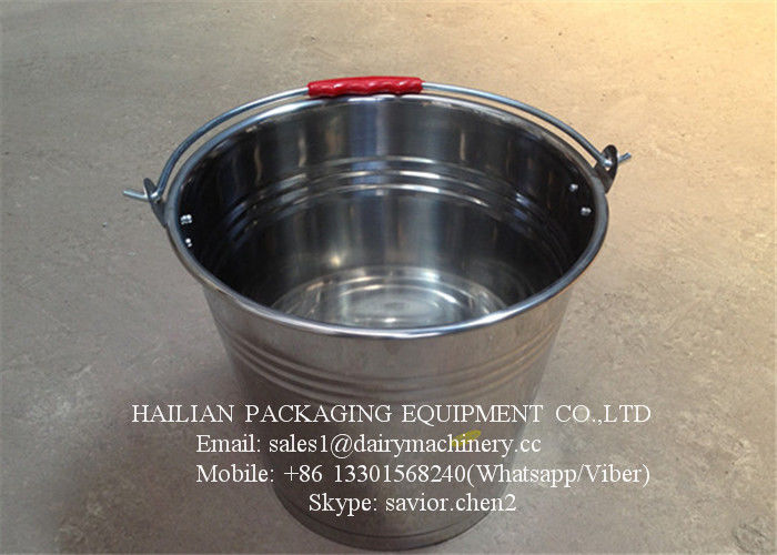Stainless Steel Water Bucket , Milk Pail With 16 Liters Capacity