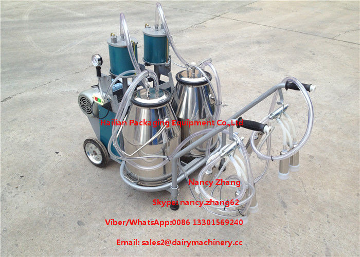 Automatic Milking Piston Cow Mobile Milking Machine For Two Cows Milking