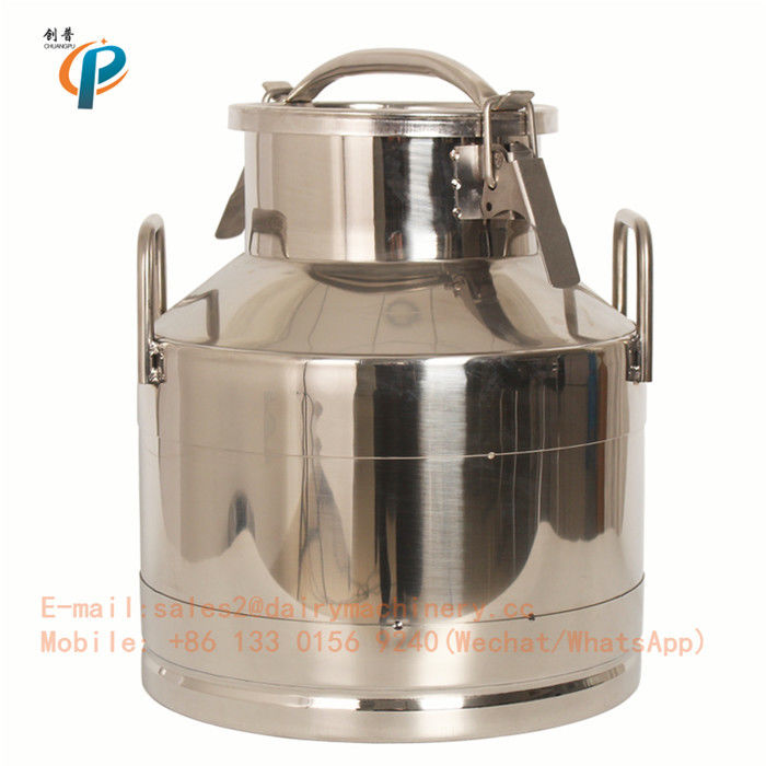 15L steel milk can , stainless steel milk transport can with locking lid , santairy milk container