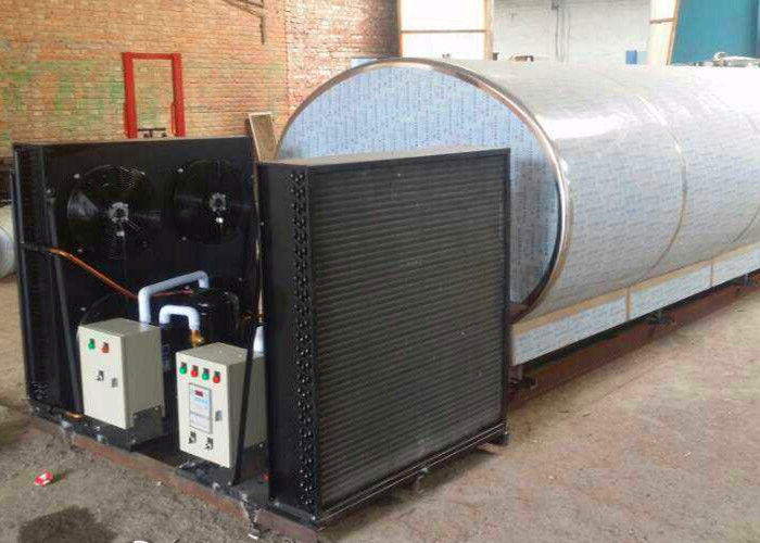10T Horizontal Direct Type Milk Cooling Tank For  Dairy Farm , Double - Walled