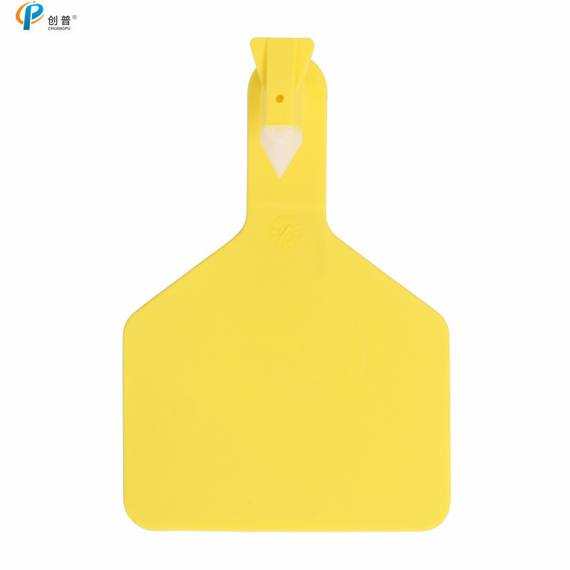 Custom Yellow 46*58mm Cow Ear Tag Tpu Material One Piece For Cattle