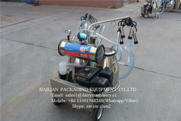 High Efficiency Vacuum Pump Dairy Cow Milking Machine / Mobile Milker