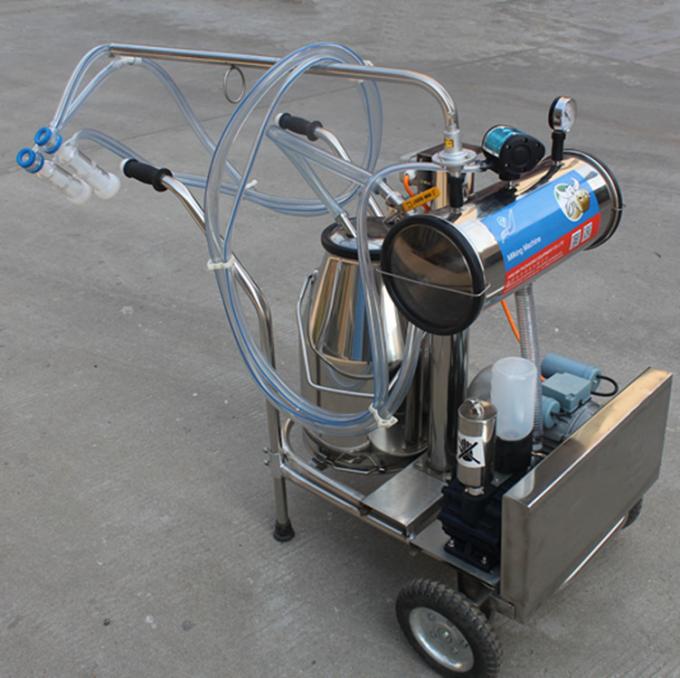 Single Bucket Portable Vacuum Pump Milking Machine With 250 l / Min