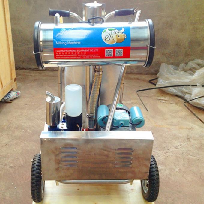 Single Bucket Portable Vacuum Pump Milking Machine With 250 l / Min